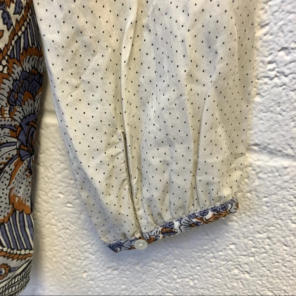 Lucky Brand Rami Peasant Boho Blouse - Picture 8 of 16